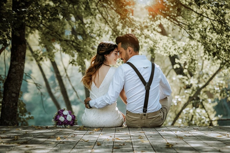 Bride in Forest Wedding