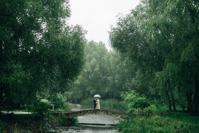 Groom in Forest Wedding